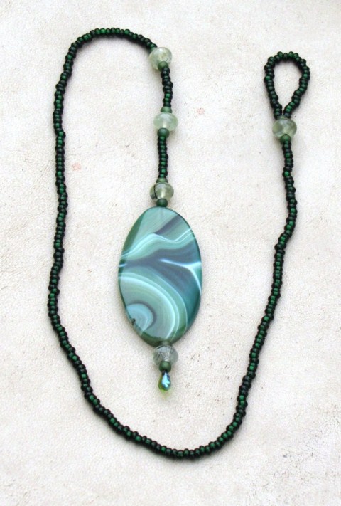 Green Agate Lariat